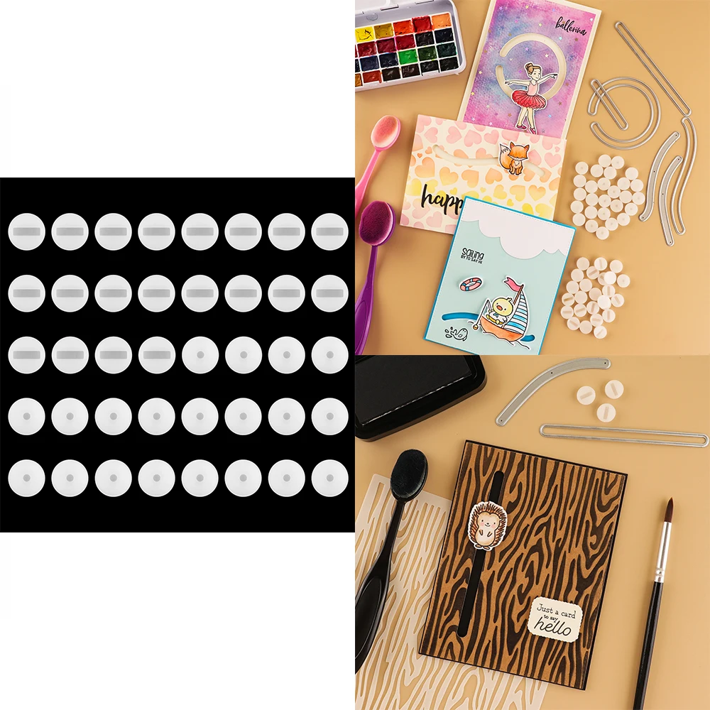 

40pcs/set Gliders for Slider Cards Rotating Sliding Track Slider Die Cut for DIY Scrapbooking Interactive Cards Project 2022