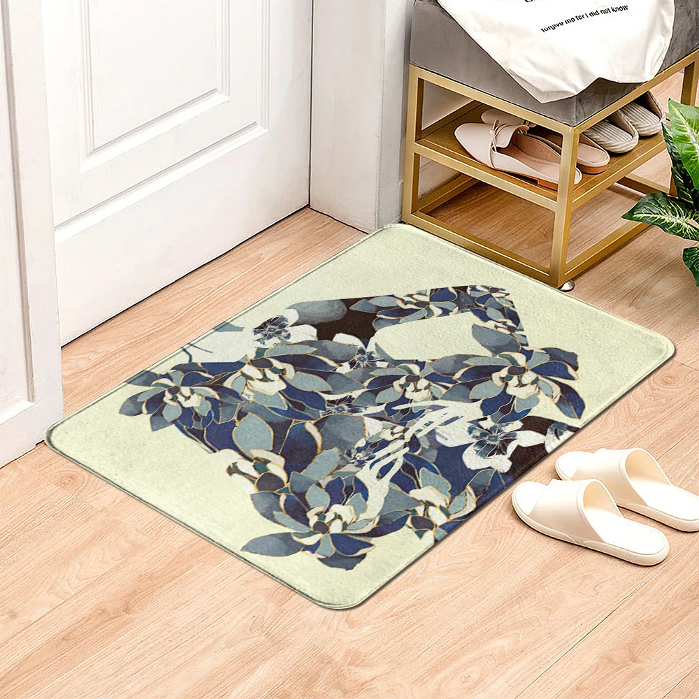 

The beauty The leaves Doormat Carpet Mat Rug Polyester PVC Non-Slip Floor Decor Bath Bathroom Kitchen Living Room 40cmx60cm