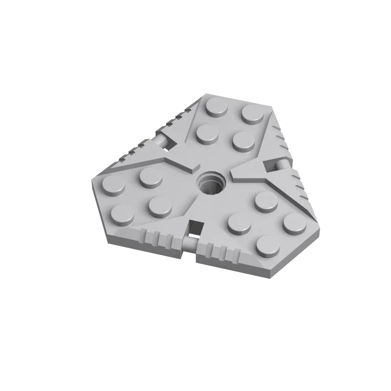 

Пластина для строительных блоков EK, Модифицированная Шестигранная 6x6 с отверстием для штифта, совместимая с LEGO 27255, опорные аксессуары, детали в сборе