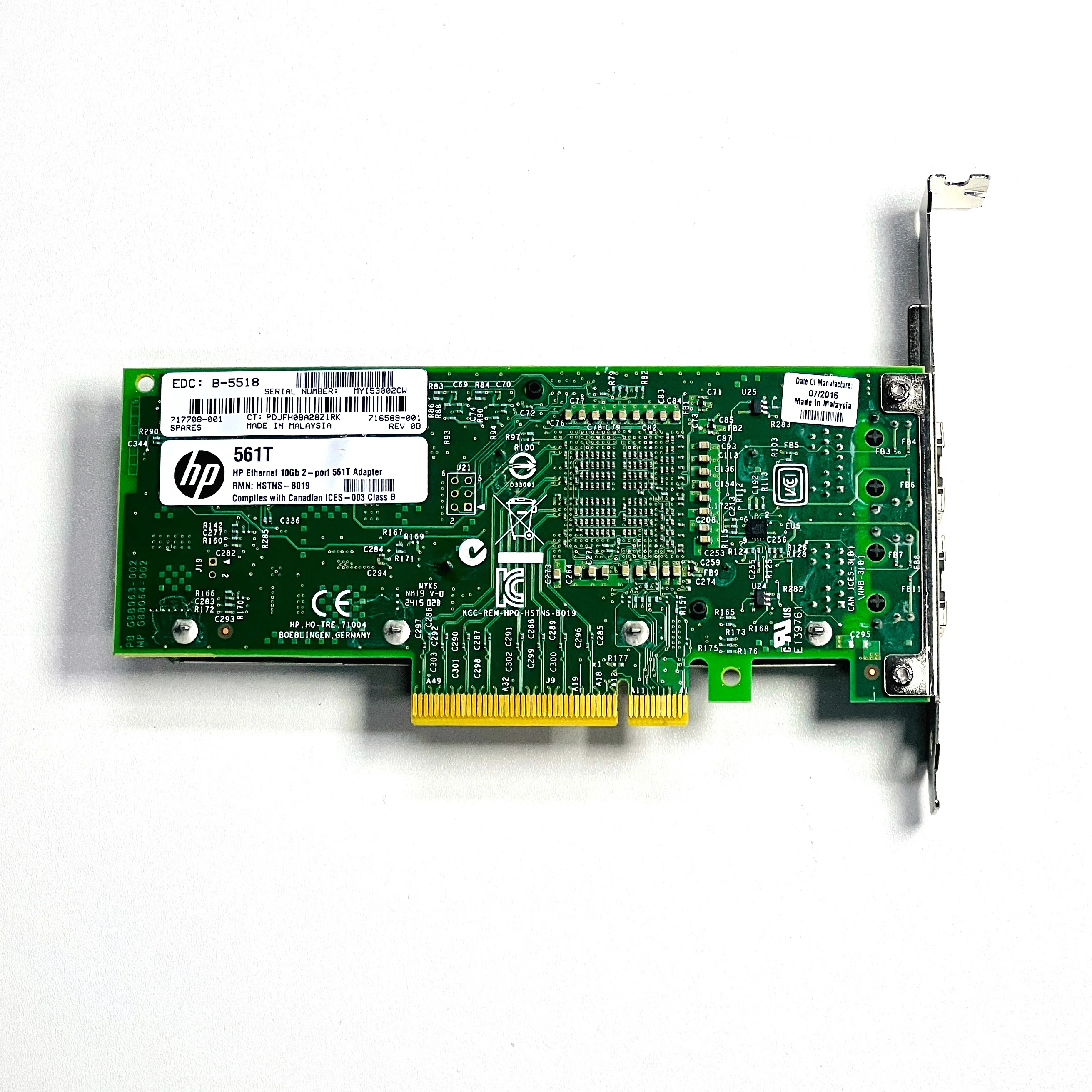 Двойной PCIe X8 Inte X540 X540-T2 RJ45 Ethernet NIC 10 ГБ 10G Сетевой адаптер Сервер LAN Проводной