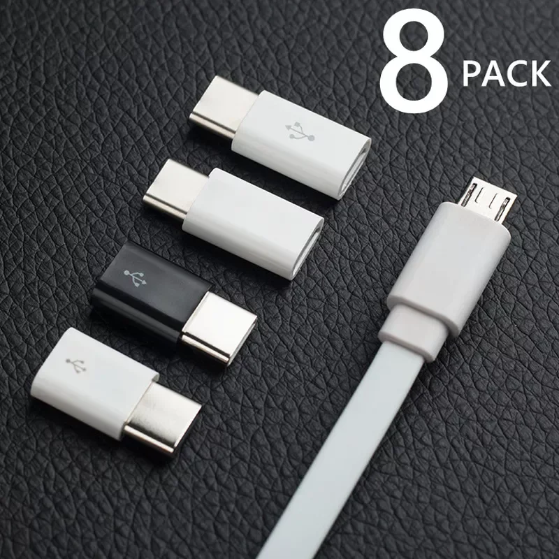 

Pack Micro USB to Type C Adapter USB Type-C Converter Connector Compatible For Samsung Galaxy S22 S21 S20Ultra Google Pixel 6