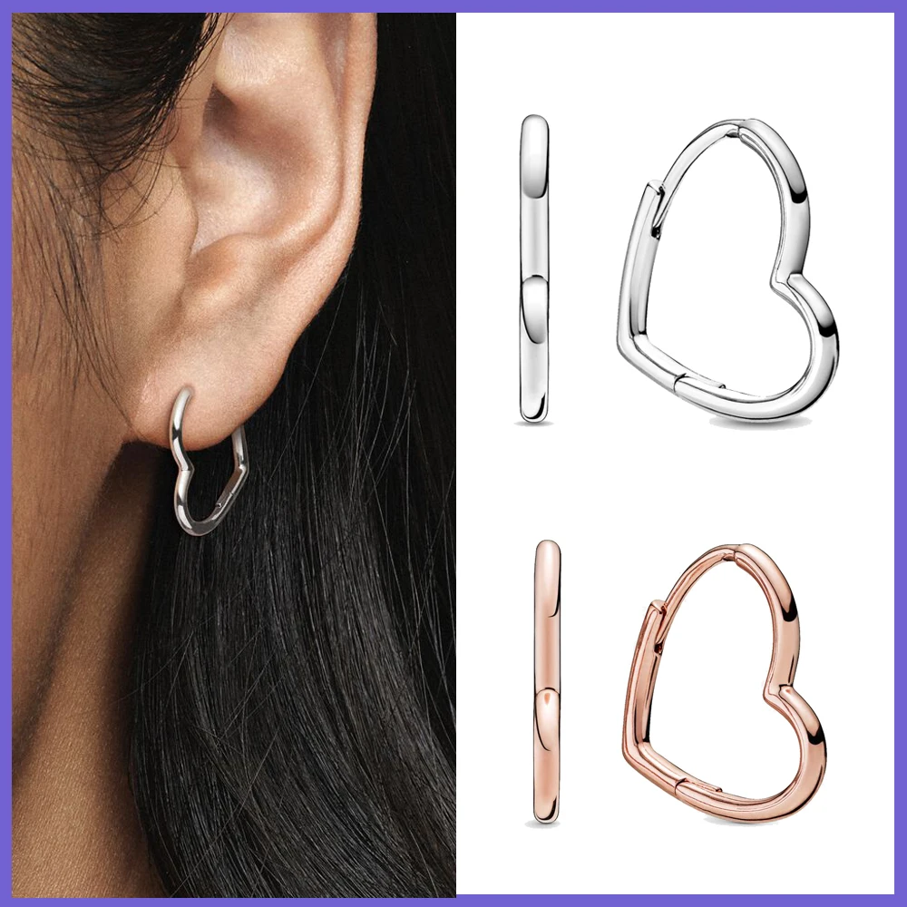 

Асимметричные серьги-кольца в форме сердца для женщин и девушек