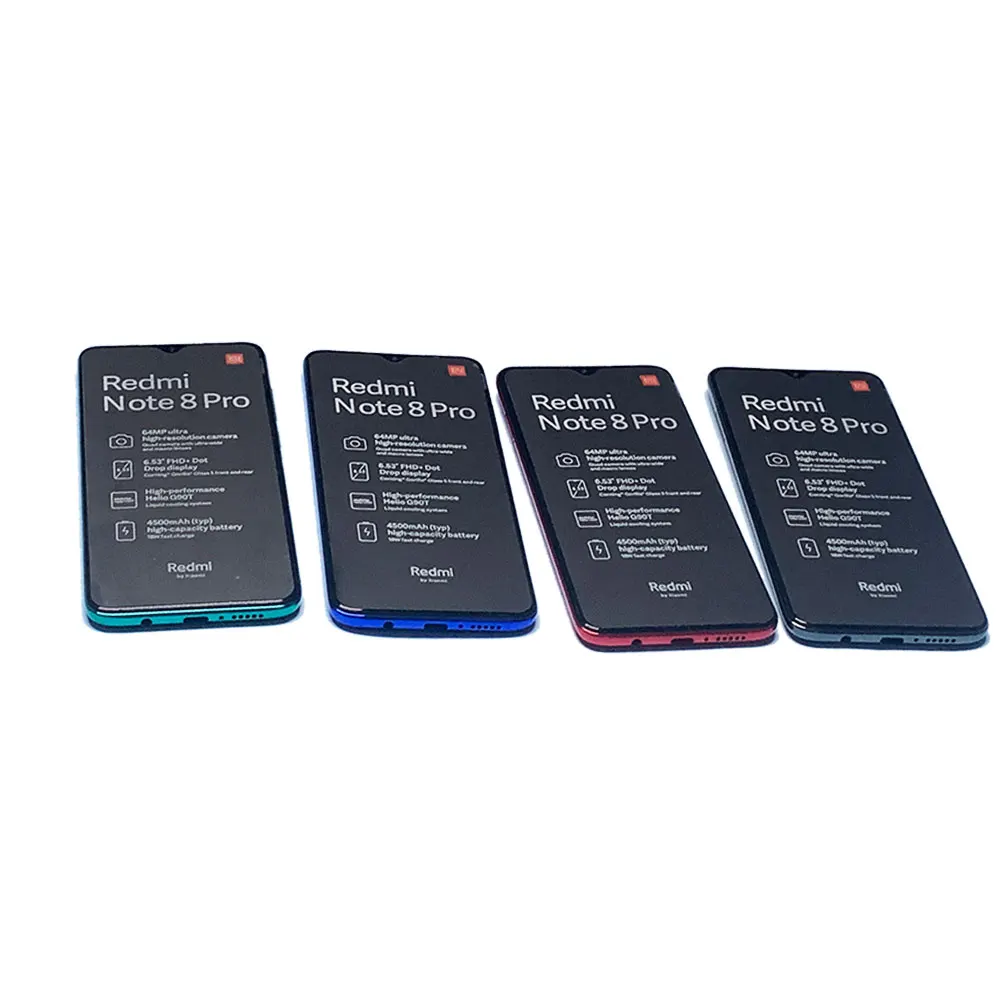 Xiaomi Redmi Note 8 Pro Cellphone Battary 4500mA  Quad Camera Smartphone Global firmware(Random color) MI906G7E