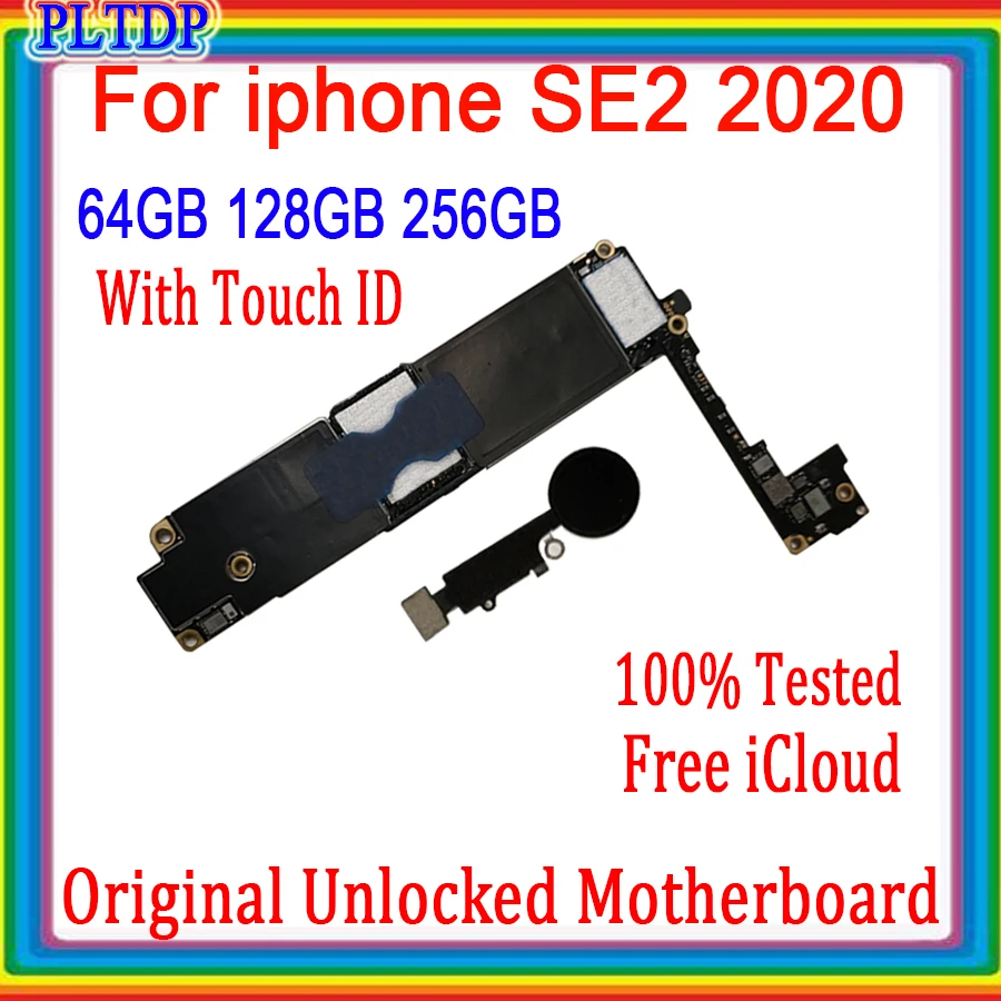 

New Arrival 100% Original For iPhone SE 2020 5SE Motherboard Full Unlock,With/No TouchID For iPhone SE2 5se Logic Board No iclou