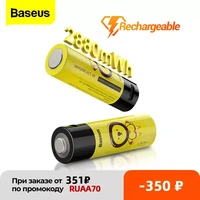 baseus 42pcs 14500 aa battery 2880mwh lithium ion 1 5v rechargeable battery high capacity li ion for flashlight batteries mouse
