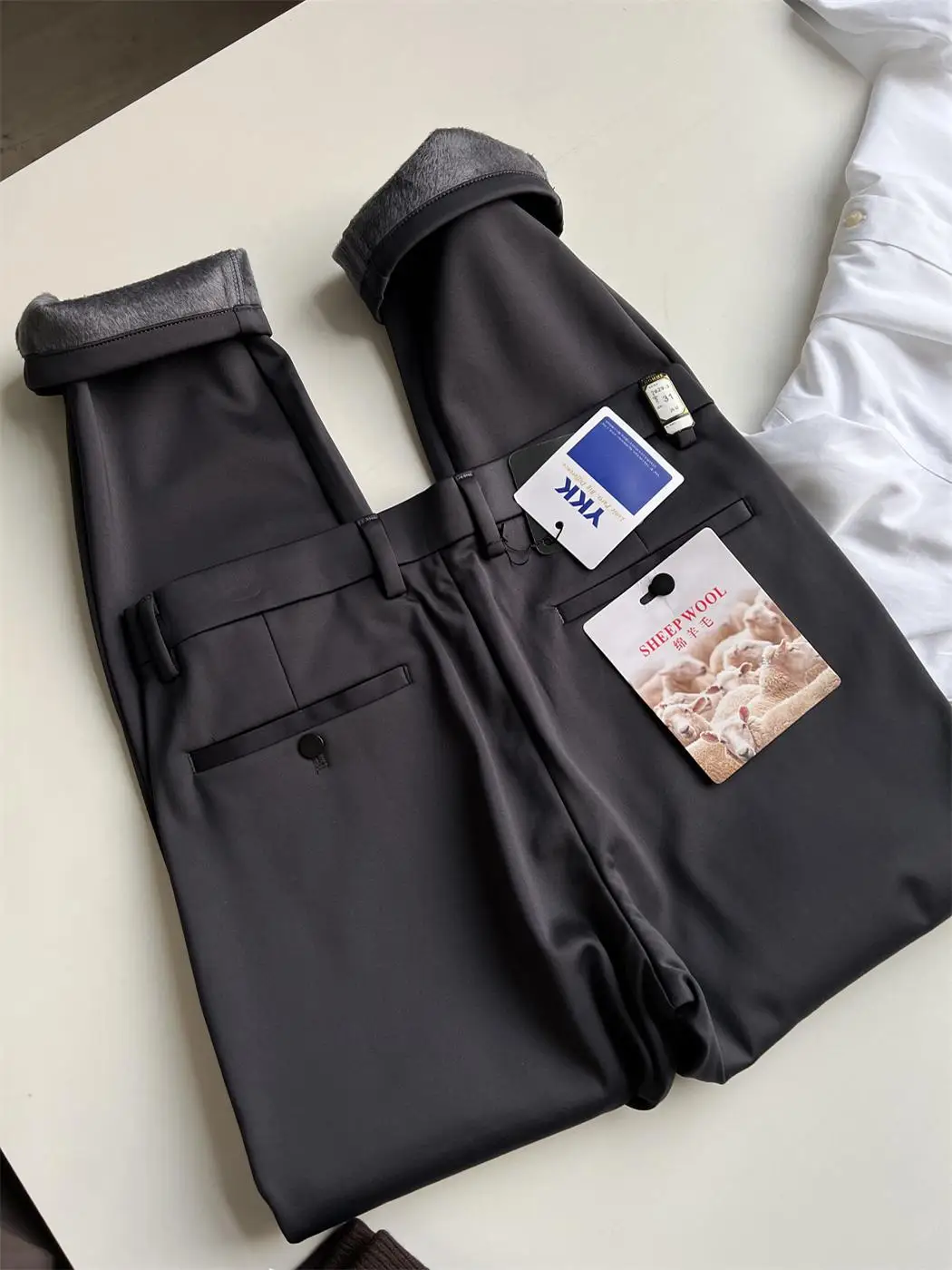 Негладкая мерсеризованная шерсть! Осенне-зимняя мужская теплая эластичная