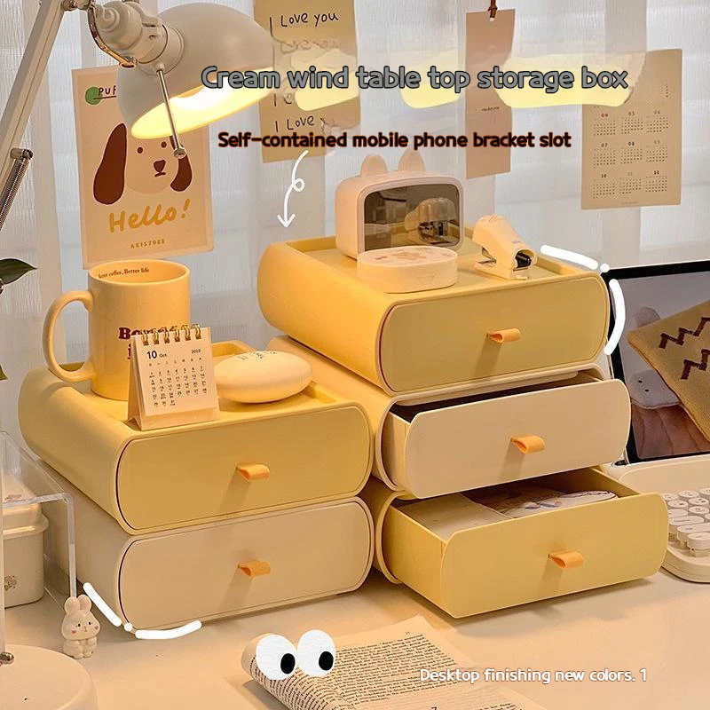 

Новая настольная стандартная коробка для хранения косметики и офиса, органайзер для косметики, ювелирные изделия, студенческие канцелярск...