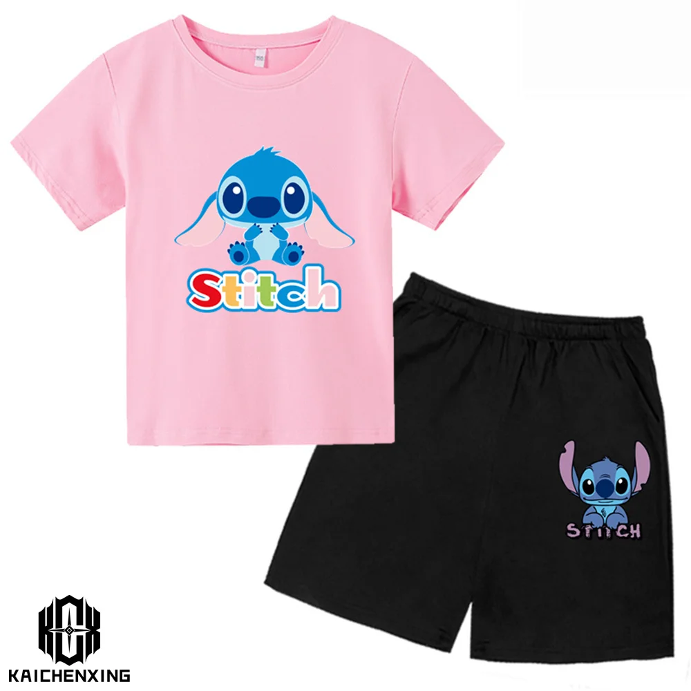 

Disney Kawaii Lilo Stitch Tshirt Girl Boys Funny Cartoon T Shirt Children Kids Stitch Men Women T-shirt Y2k Graphic Top Tees