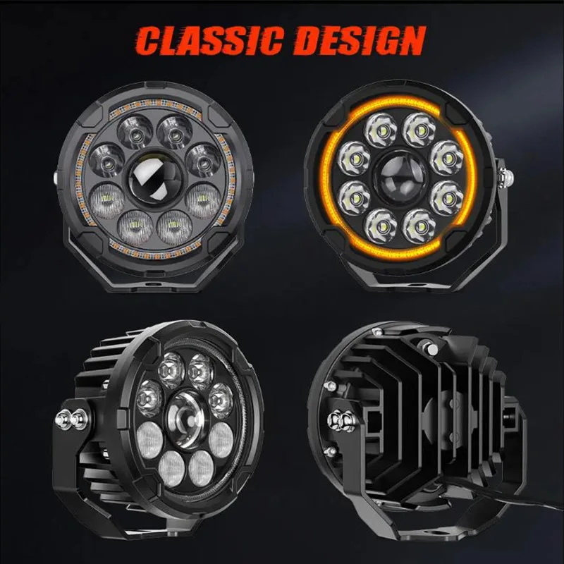 Фото 2025 Новые 4,5-дюймовые фары с дальним ближним светом Янтарный DRL ADV Enduro Street GR Мотоцикл Aux Внешний прожектор для BMW GS №3