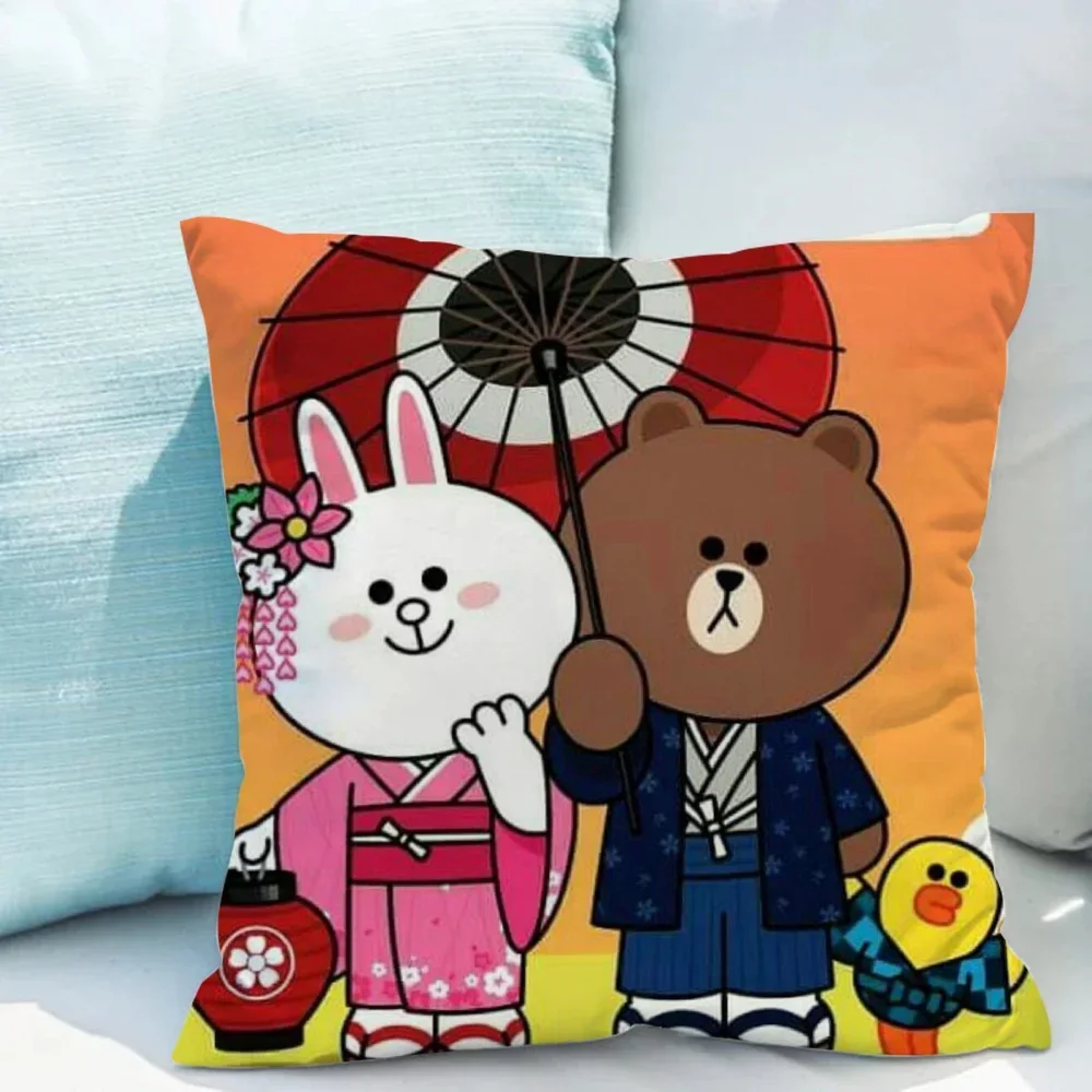 Декоративные Чехлы Для Подушек Brown Bear &amp Conys — Квадратные Наволочки Из Плюшевой