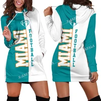 miami football rugby style 3d fashion printed slim hoodies dress women casual wear long sleeve hooded sweatshirt pullover