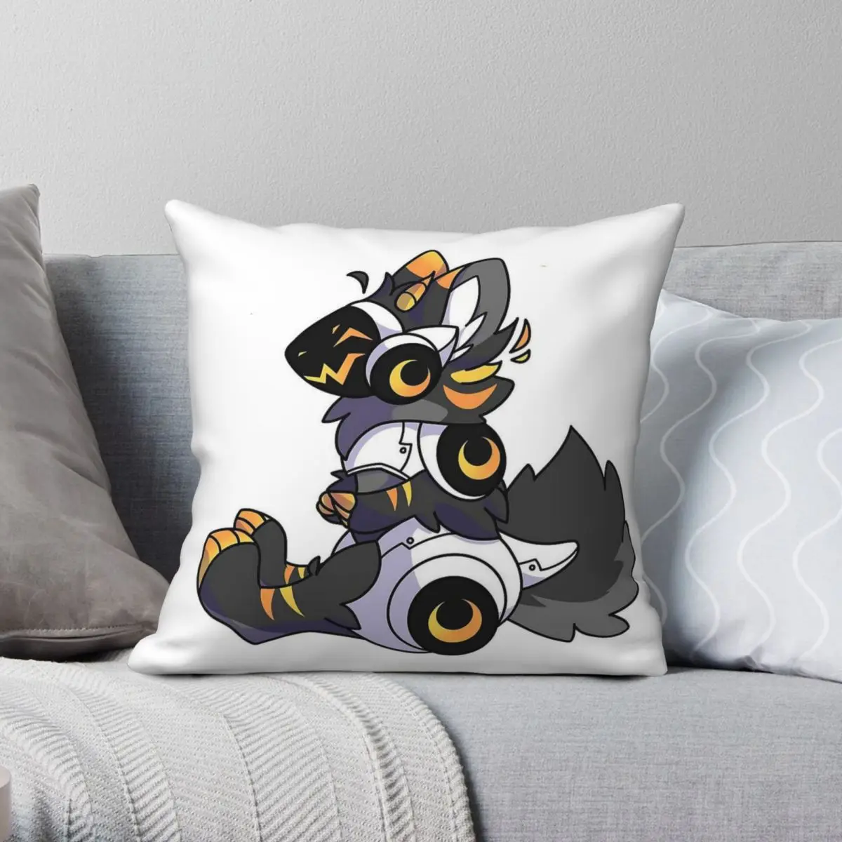 My Furry протоген Lemondrop квадратная наволочка из полиэстера и льна с бархатным узором