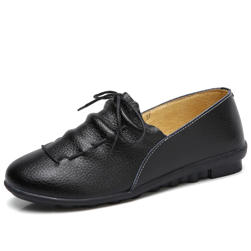 New Fashion White Women's Flat Shoes Comfortable PU Wearable Comfortable Women's Casual Shoes Non-slip Work Women's Shoes Soft