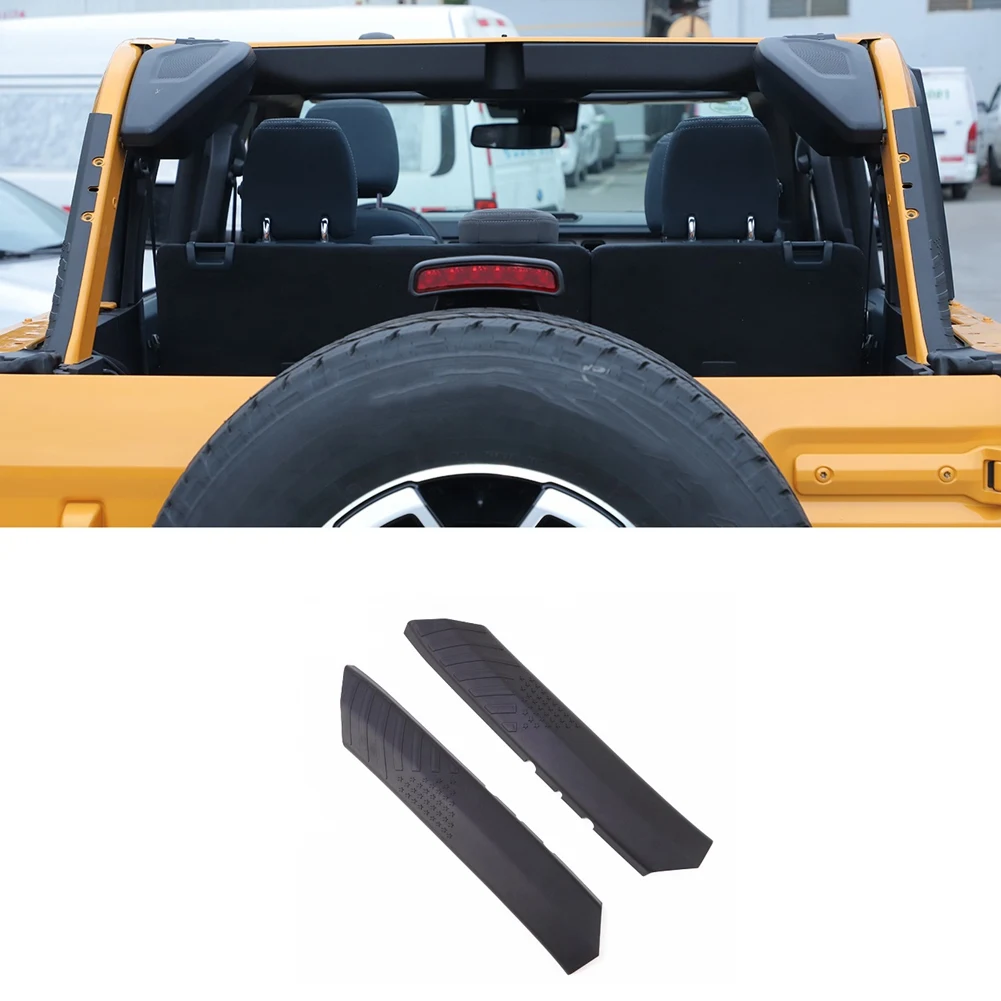 

Rear Top Roll Bar Scratch Protection Cover Trim for Ford Bronco 2021 2022 Car Accessories Black 2PCS