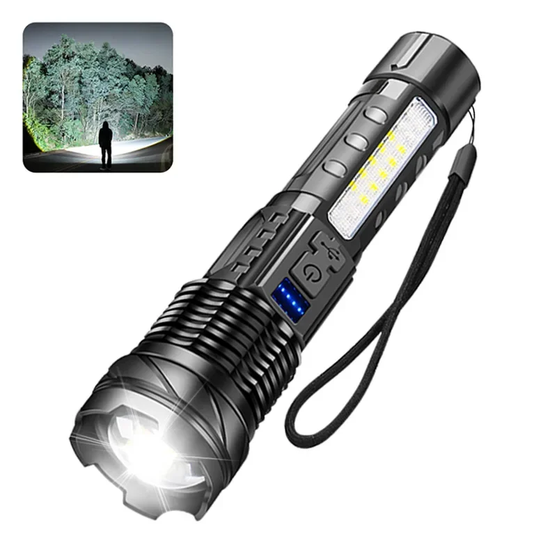 

Фонарик XHP70 белый USB перезаряжаемый