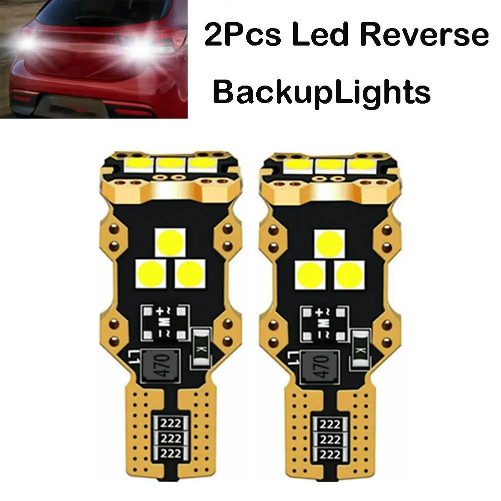 

2pcs Car LED Reverse BackUp Light Bulb 921 912 T15 W16W 906 916 Super White 6000K Auto 9-16V 6000K White Lamp Accessories