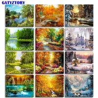 gatyztory diy oil painting by numbers flower girl handpainted kits on wall canvas pictures by numbers portrait home decor