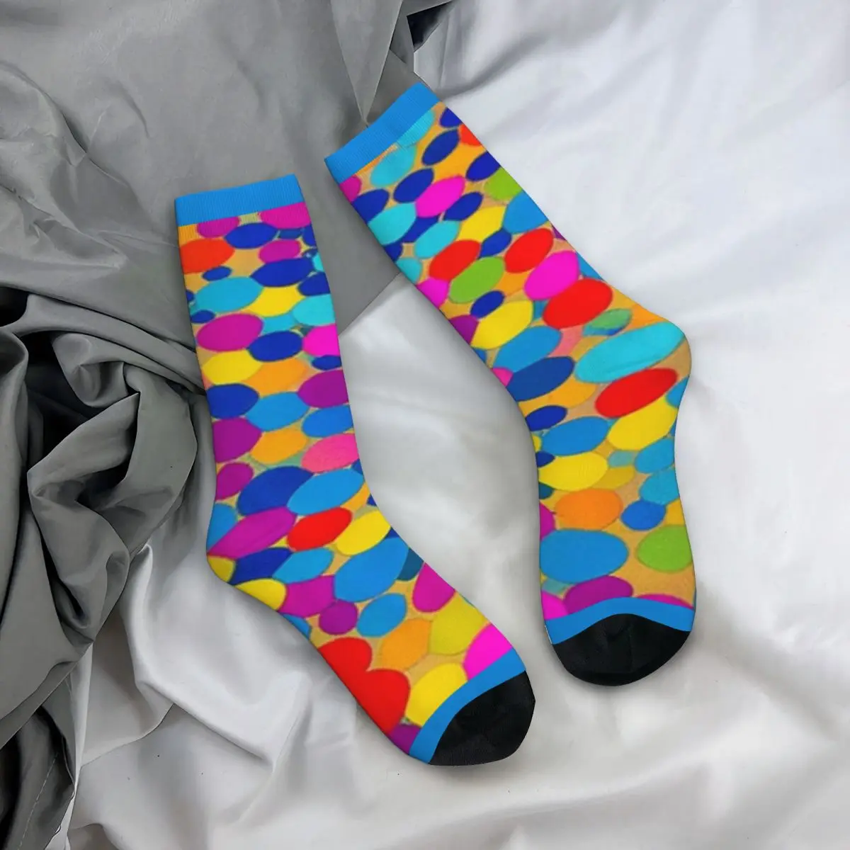 

Цветные носки в горошек, абстрактные чулки calibrit Youth Fun, чулки средней длины, большие эластичные уличные носки из химического волокна
