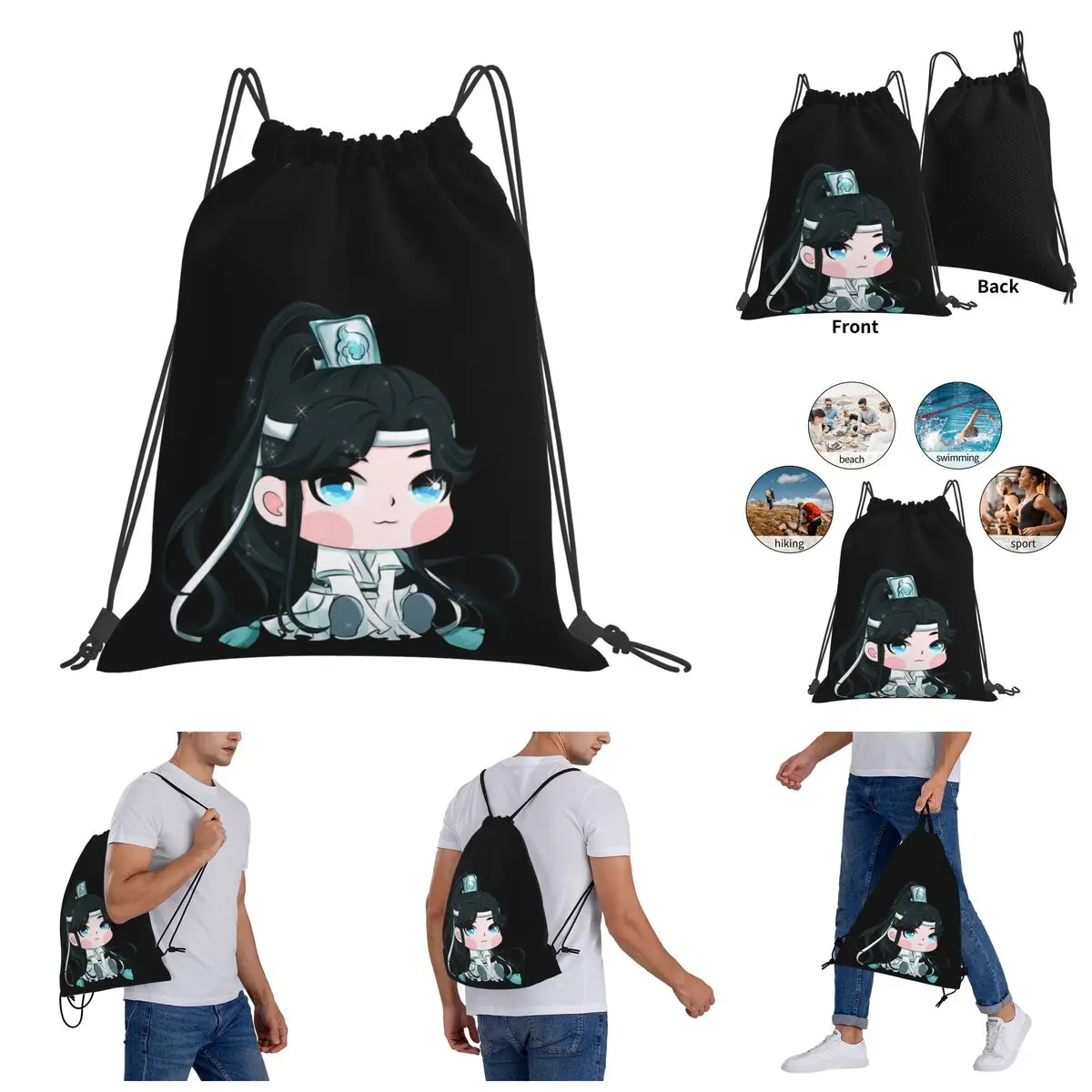 

The Untamed Untamedirt Drawstring Bags Gym Bag Novelty Backpack Graphic Blanket roll