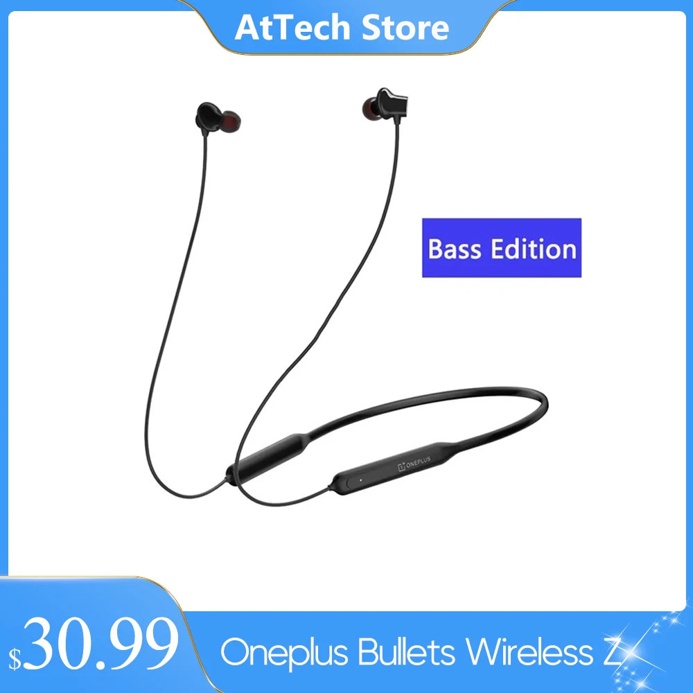 

Global version New OnePlus Bullets Wireless Z Earphones Bass Edition Charge 10min Enjoy 10h Bluetooth 5.0 OnePlus 9R 9 10 PRO