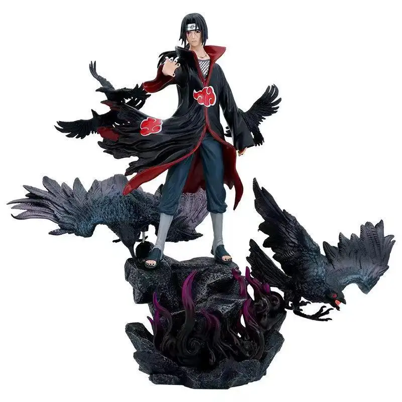 

New Naruto Anime Character Uchiha Crow Itachi GK Xiao Organization Amaterasu Itachi God Model Ornament Statue Christmas Gift