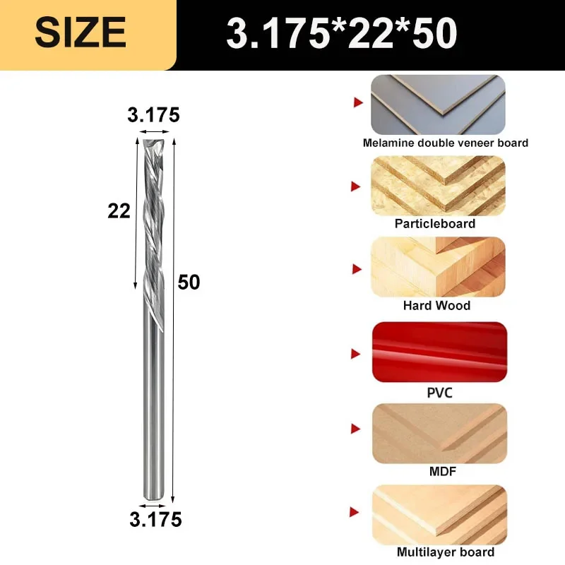 Vsharp 2F Вверх и вниз фреза сжатая вольфрамовая концевая фреза твердосплавная фреза для меламиновой двойной шпоновой доски твердой древесины