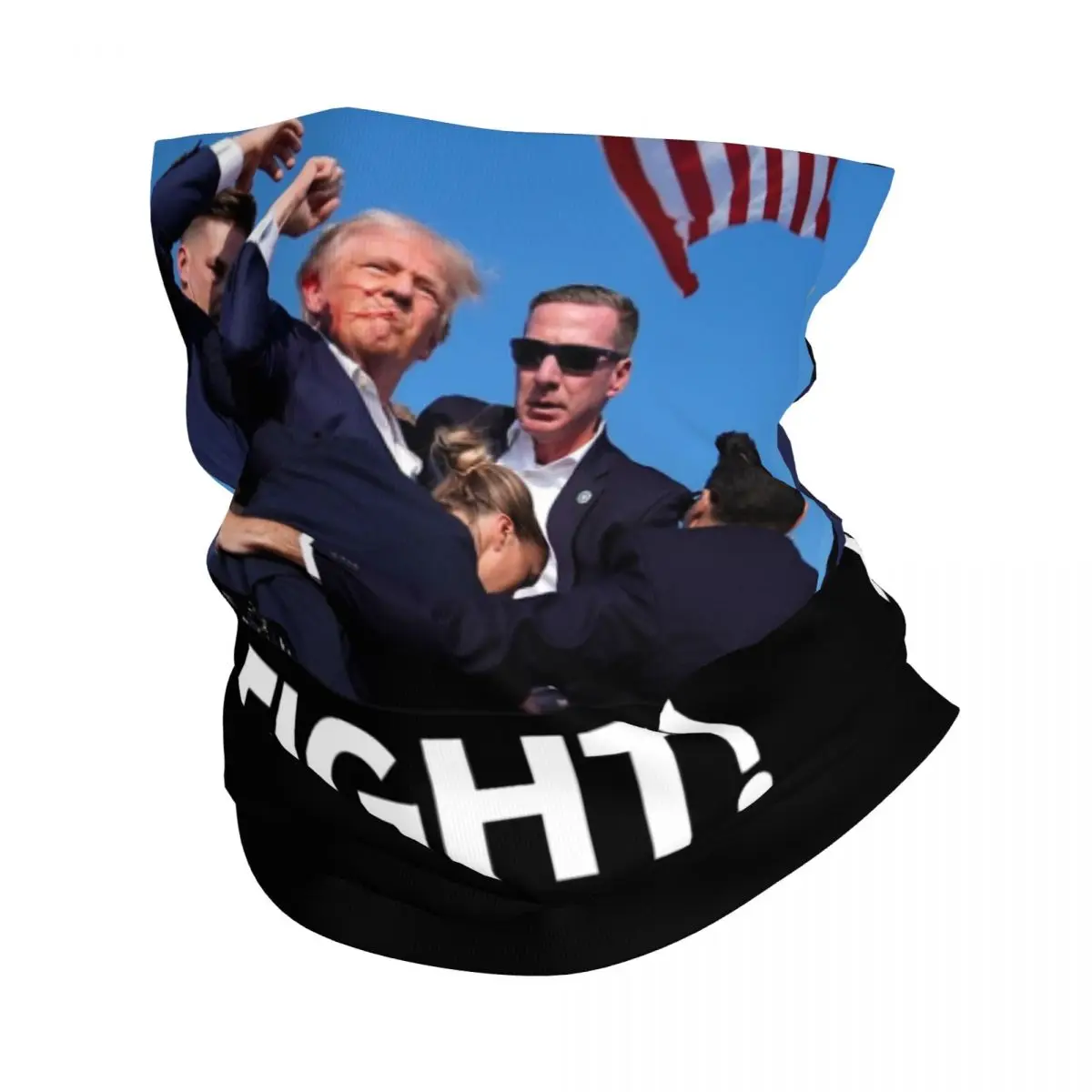 Шарф с изображением Дональда Трампа для стрельбы 2024 шарф лица воротник гетра