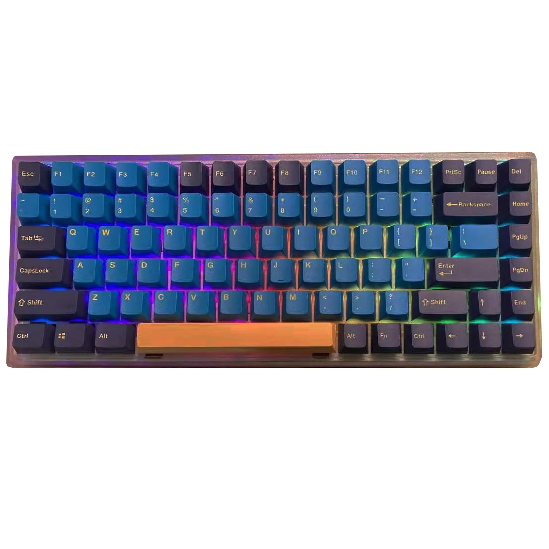 OEM профильные толстые колпачки клавиш PBT Double Shot для переключателей MX подходит 61 63