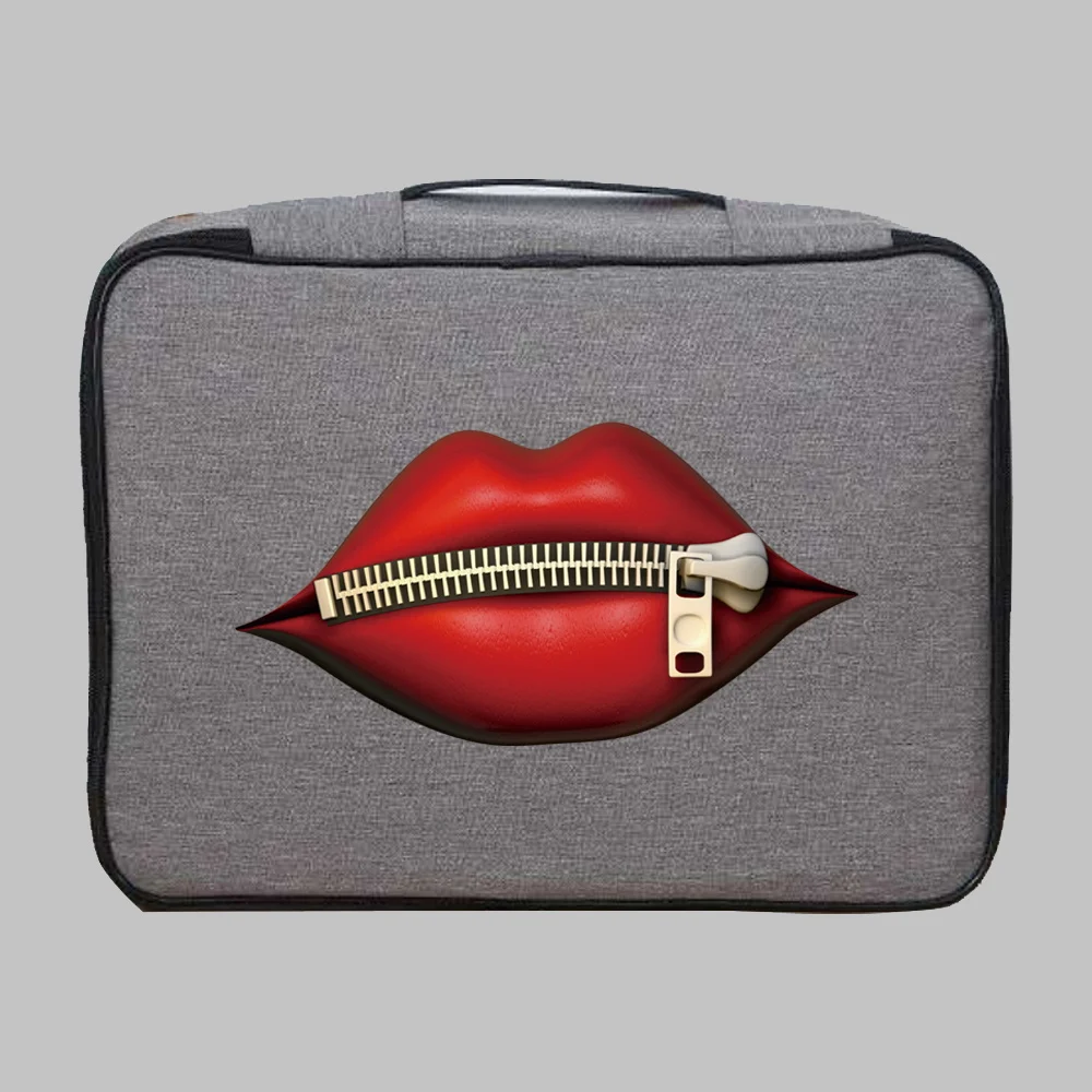 Document Storage Bag Organizer Boxes Bins Baskets Drawer Container Home Storage Organization Mouth Print Accessories Supplies