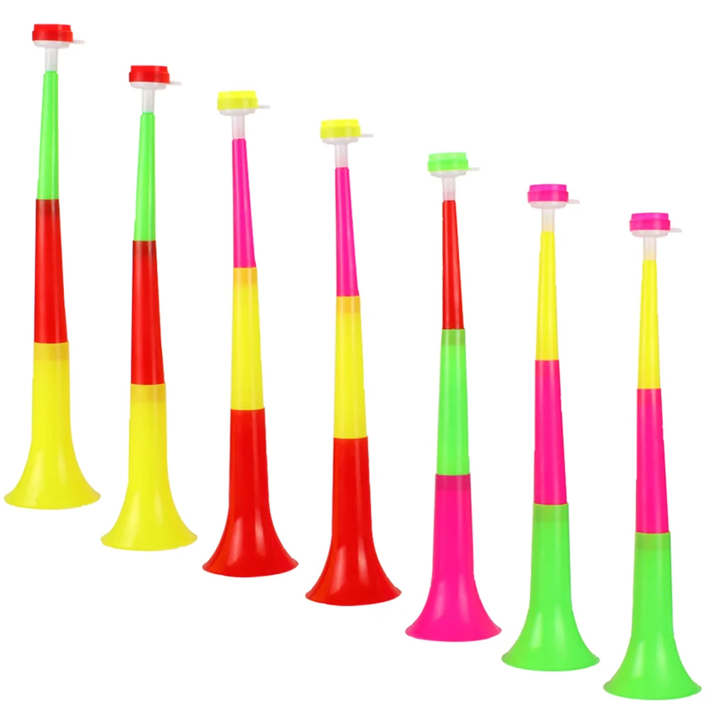 

7 Pcs Children's Trumpet Toys Telescopic Horn Sports Kid Football Plastic Game Accessories For Fans Party Horns