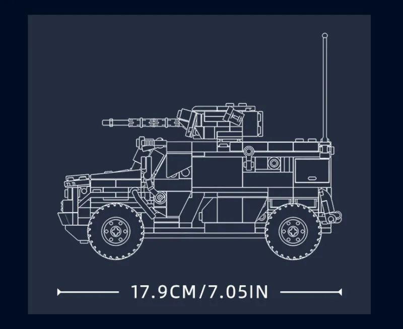 Строительные блоки Sluban Army T80BVMS основной боевой танк тайфун VDVS штурмовые