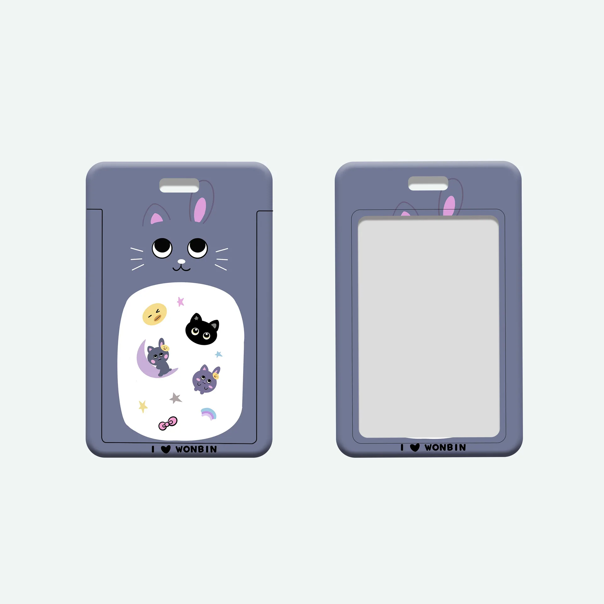 KPOP RIIZE мультяшный белый кожаный веревочный держатель для удостоверений личности