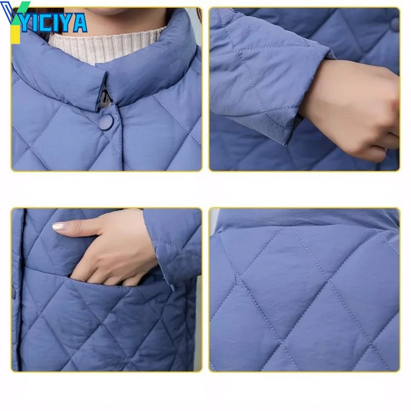 YICIYA Autumn Winter Jackets 2023 Woman Thin Solid Coats Wear Short Office Lady Casual Streetwear Outerwear Female Clothing Y2k