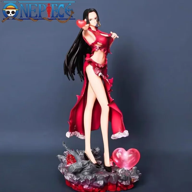 

30cm One Piece Boa Hancock Anime Figure Sexy Girl Pvc Action Figurine With Led Light Statue Undressable Hentai Gift Model Toys