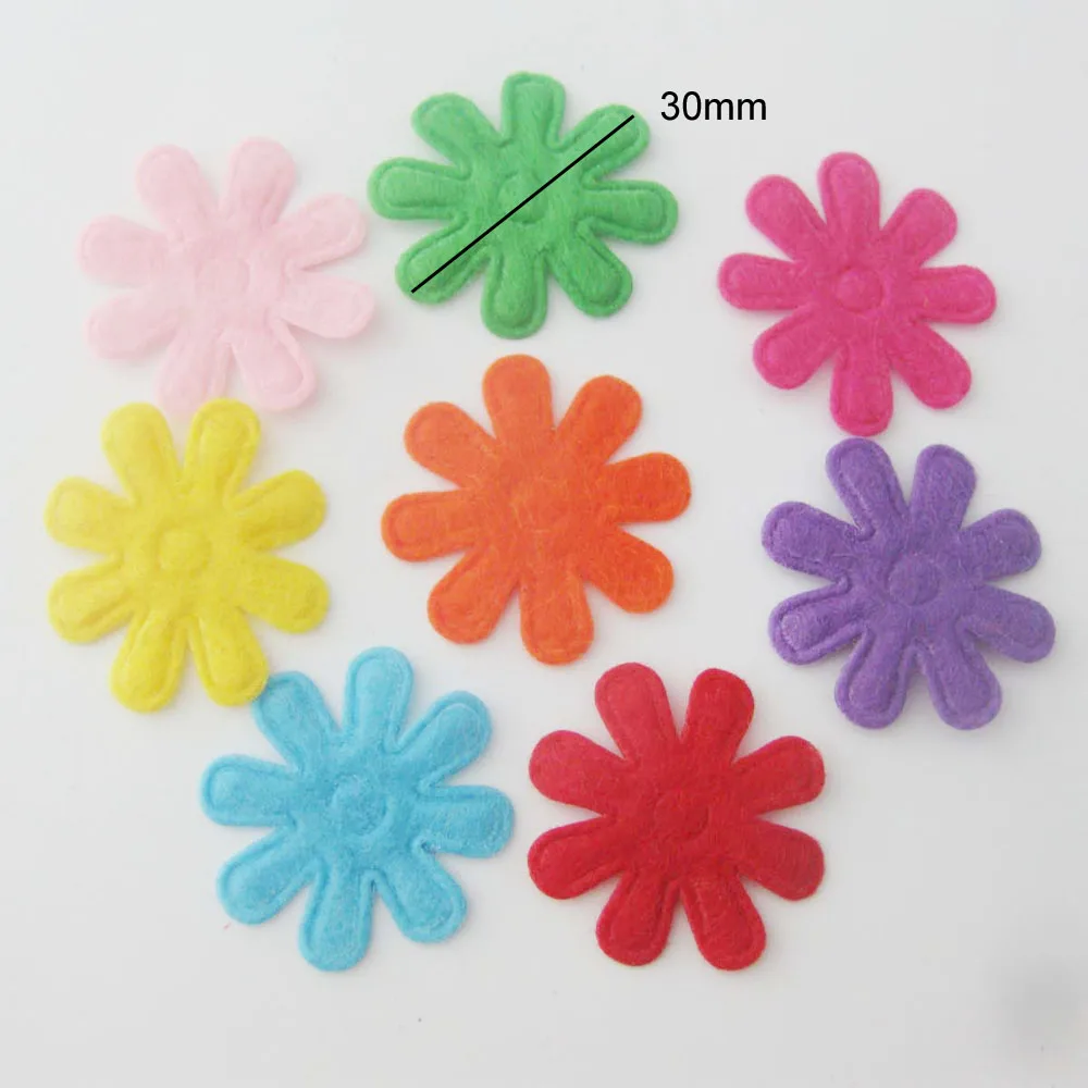

PANVKA 8 лепестков фетровая аппликация цветок 30 мм микс 100 шт. бумажные аксессуары для рукоделия