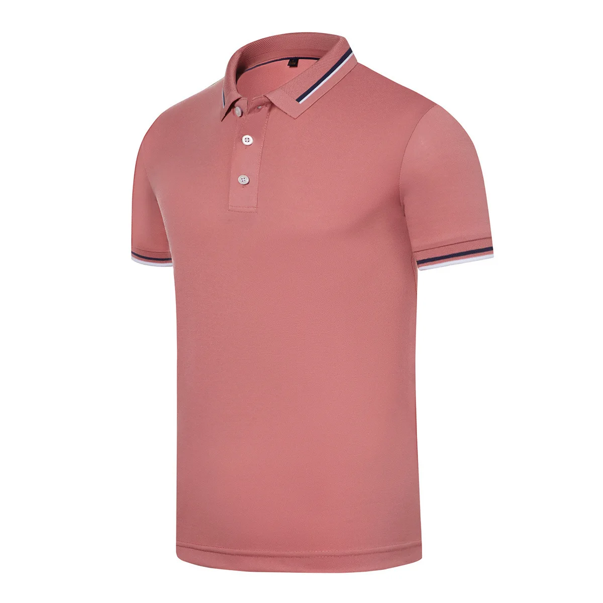 Double-sided Jacquard Collar Business Polo Shirt Men's Training Polo180g Siro Spinning Fine Beaded Lapel Short-sleeved T-shirt