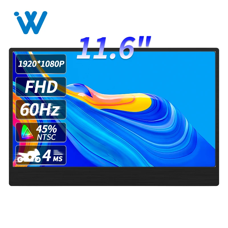 11,6 дюймовый портативный ЖК-МОНИТОР VESA 1080p Full HD IPS дисплей для PS4/PS5/Xbox/TV-box/планшета/ноутбука с поддержкой HDIM Type C