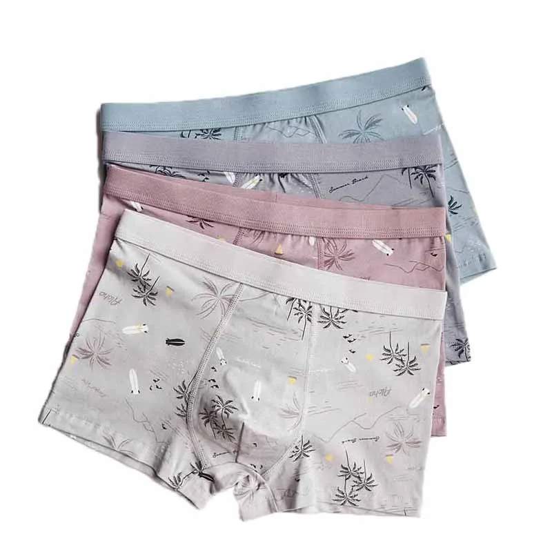 4PCS Plus Size Underpants Men's Boxers Shorts Breathable Cotton Underwear Boxer Mens Underwear Men Cotton Boxer Hombre Men