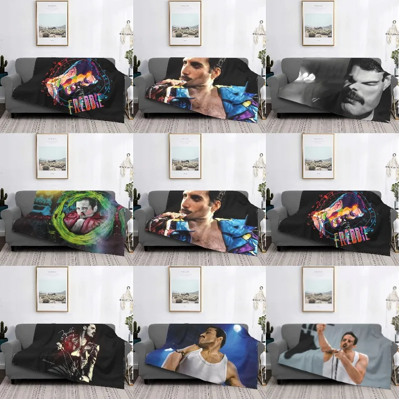 Warm Fleece Soft Flannel Rock Music Throw Blankets For Beddi