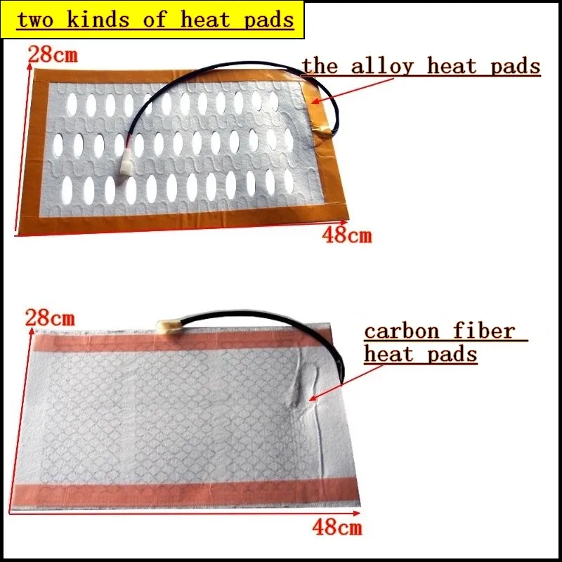 2 seats/lot carbon fiber seat heater kits with double control press switch the alloy | Automobiles Seat Covers