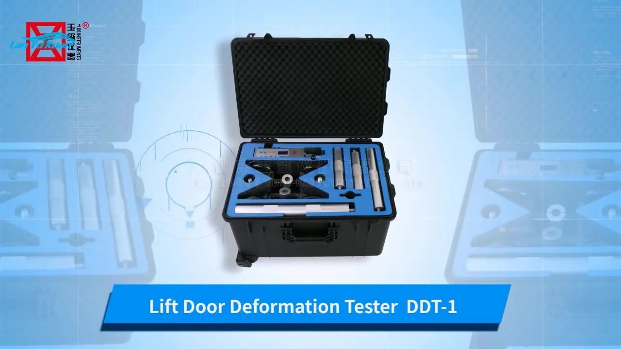 

Elevator lift door deformation inspect tool