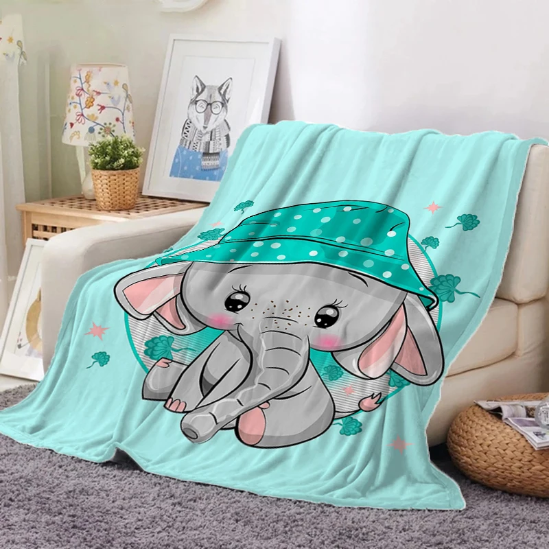

Elephant Carton Cute Throw Blanket for Sofa Bedroom Decoration Boho Home Decor Decorative Bed Blankets Plaid Bedspread the Anime
