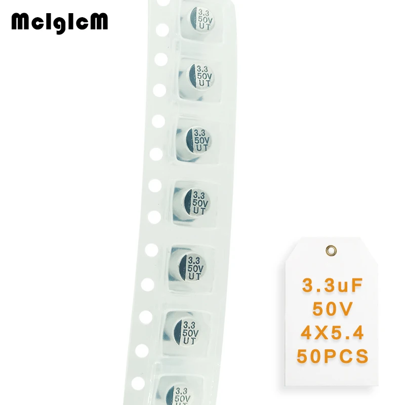 

335 3.3uF 50V 4*5.4mm SMD Aluminum electrolytic capacitor 50V 3.3uF