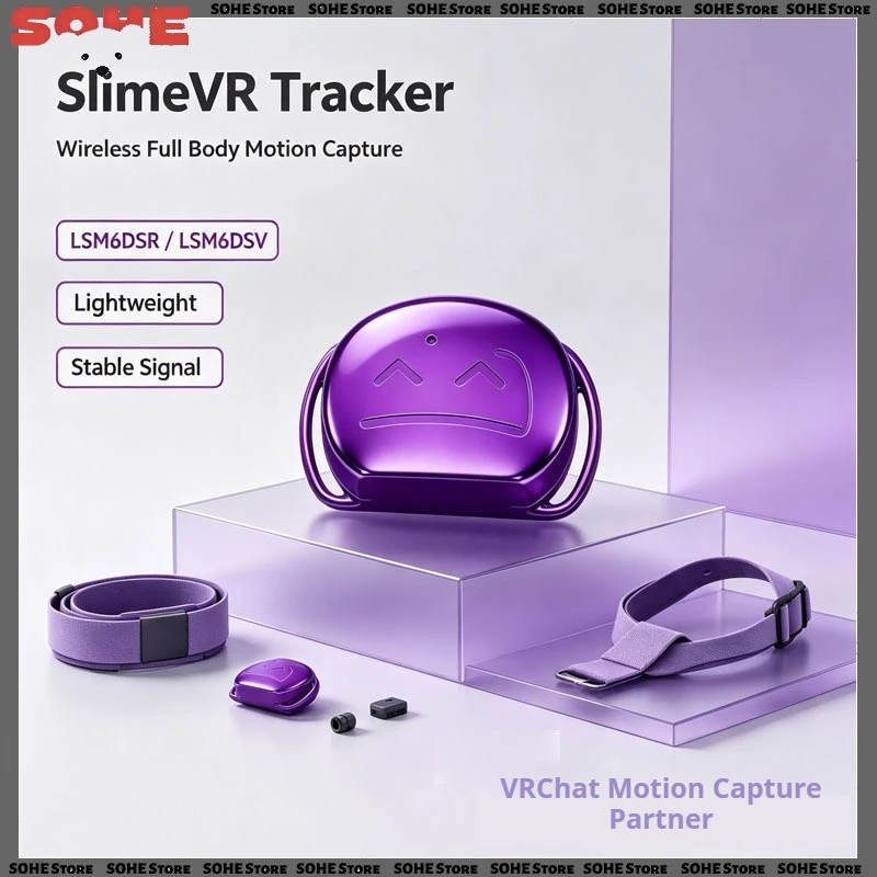 Фото SlimeVR FBT Tracker LSM6DSV LSM6DSR Беспроводное устройство для отслеживания движения с использованием IMU для полного отслеживания тела для VRChat, Quest, Pico VR, VTubing. №1