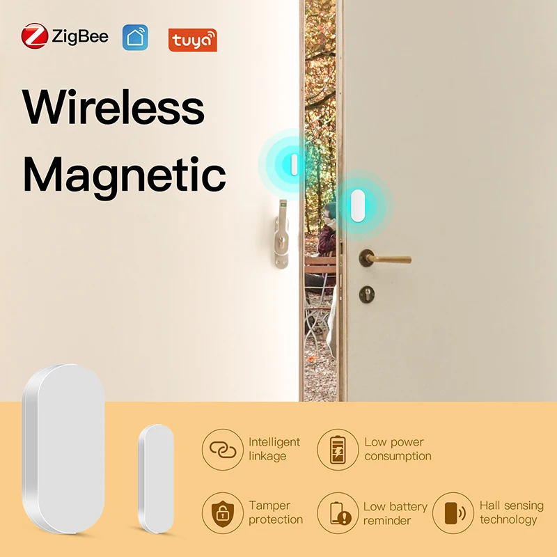 

Умный детектор окон Tuya ZigBee, умный детектор для окон и дверей, с дистанционным управлением через приложение