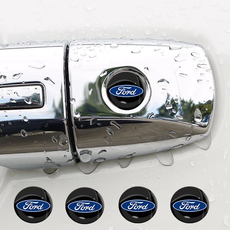 

4Pcs 15mm Car Lock Keyhole Stickers Decoration Protection For Ford Escape Kuga Mondeo Ecosport Fiesta Focus 2 3 MK1 MK2 Fusion