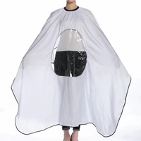 salon hairdressing cape barber cape with transparent viewing window waterproof haircut cloak apron