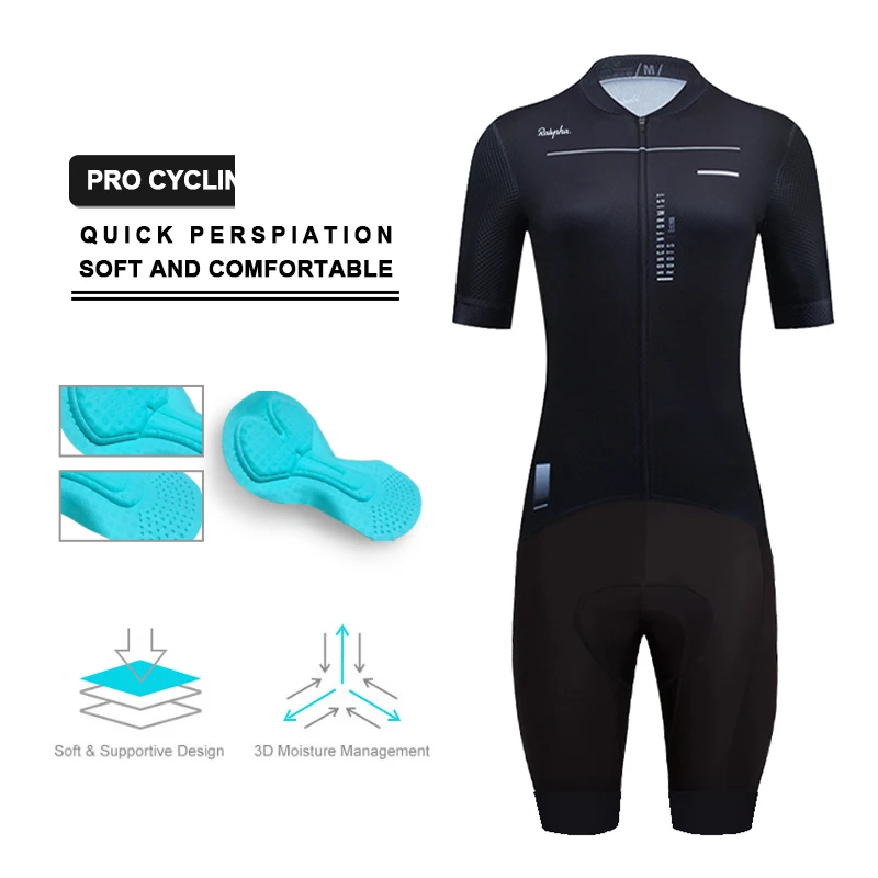 

2022 Ralvpha roupas feminas summer short-sleeved Cycling Jumpsuit triathlon sports cycling jersey Lycra material ciclista