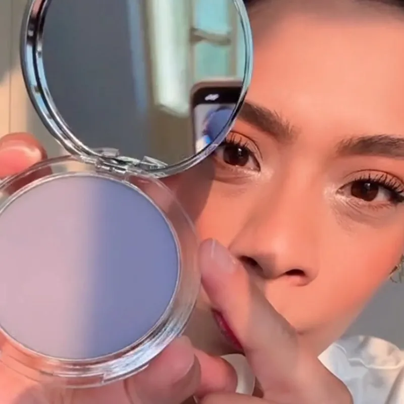 Пудра конфетная фиолетовая для жирной кожи натуральное средство лица стойкая