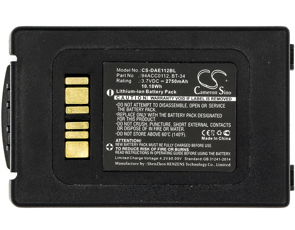 

Cameron Sino 2750mA Battery for Datalogic ELF 94ACC0112,BT-34